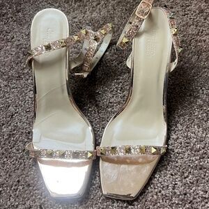 Charlotte Russe Rose Gold Libby Stiletto Sandal Sz 10